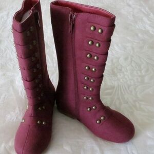NWOT - Liv and Mia Girls Military Style Studded Boots Size 8